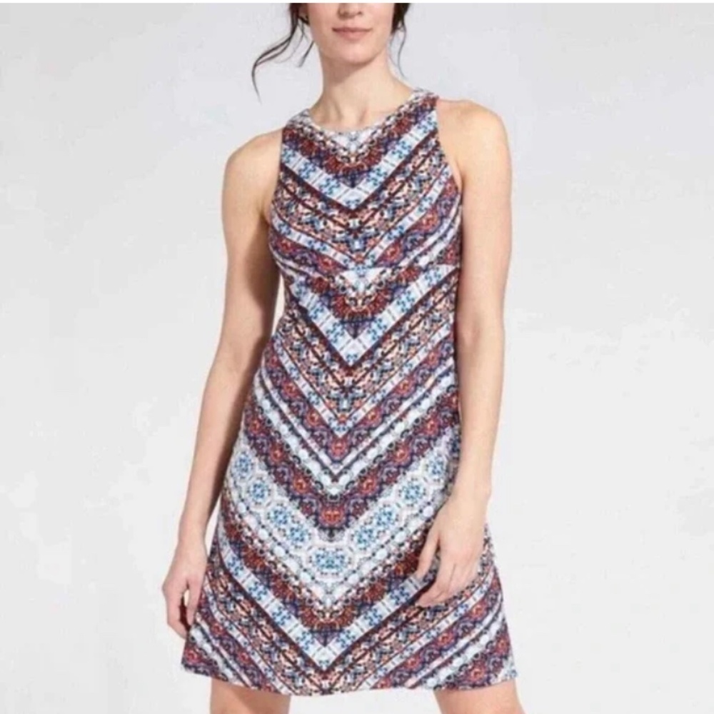 Athleta Nomatic Chevron Santorini Athleisure Dress Size Small